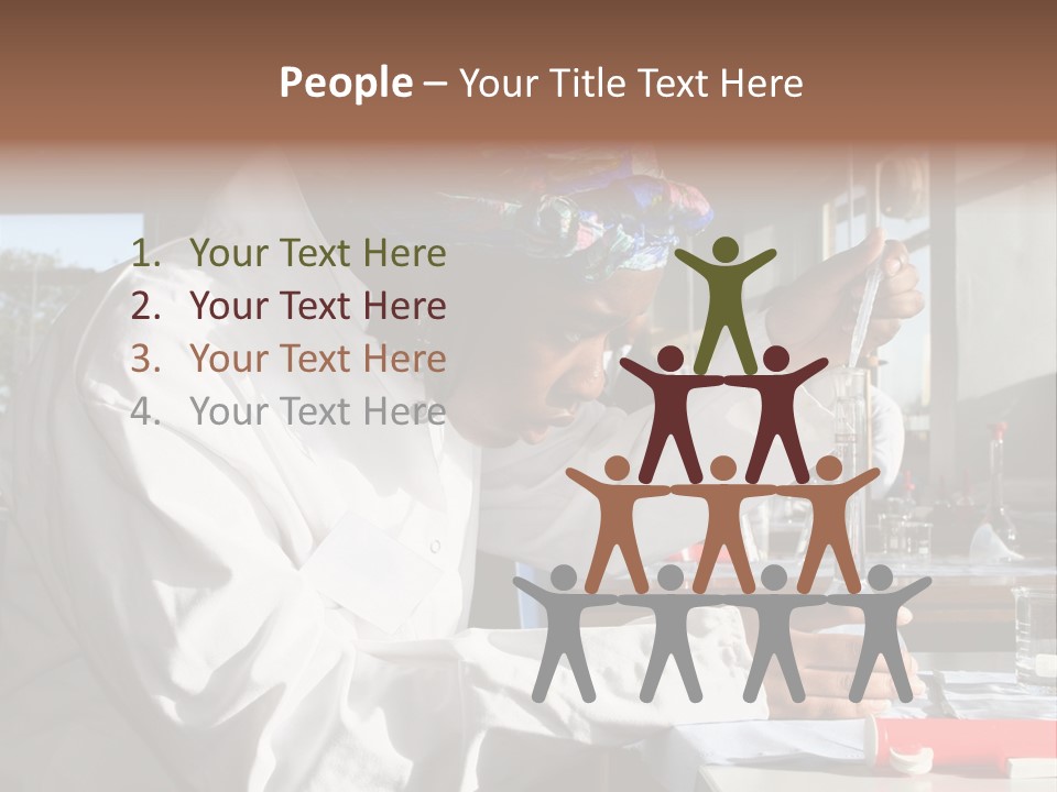 A Woman Is Doing Something In A Lab PowerPoint Template