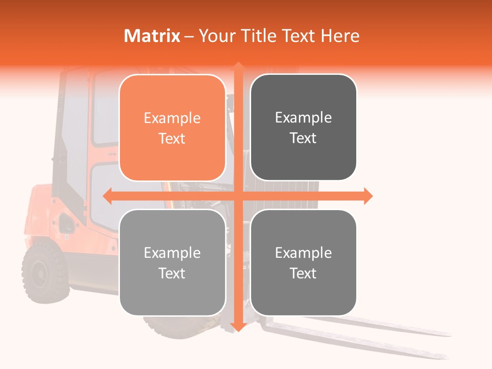 Forklift Isolated PowerPoint Template