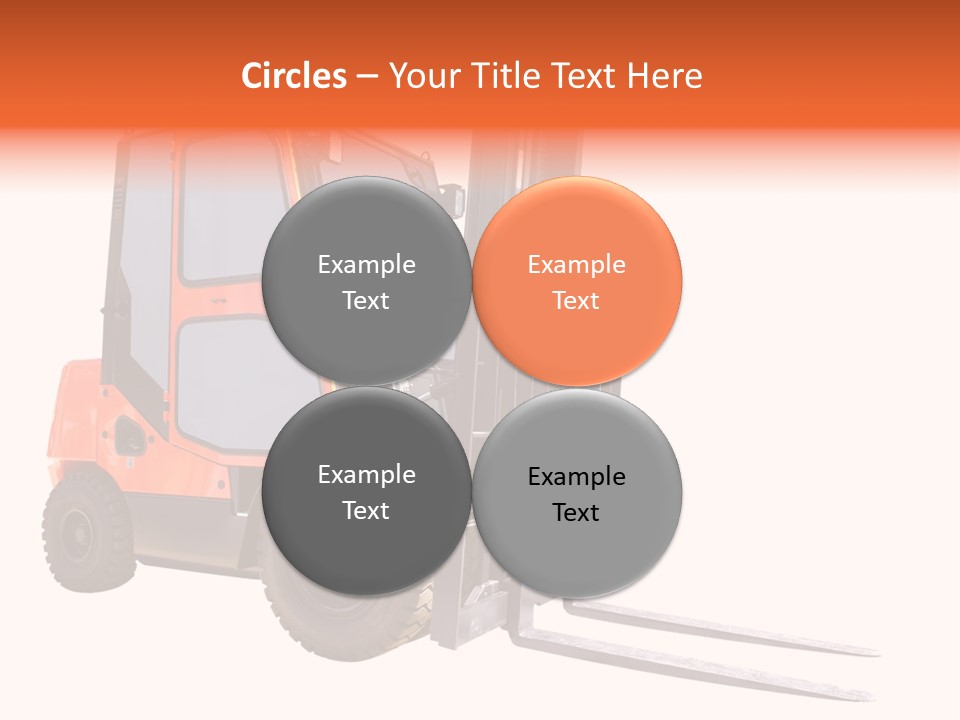 Forklift Isolated PowerPoint Template