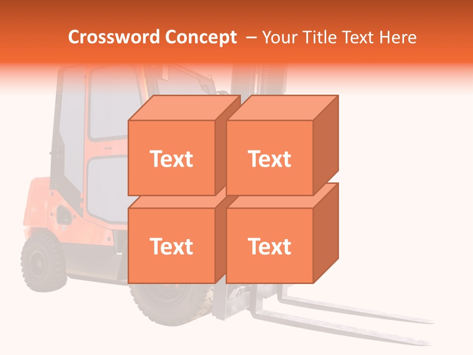 Forklift Isolated PowerPoint Template