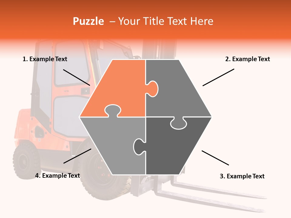 Forklift Isolated PowerPoint Template