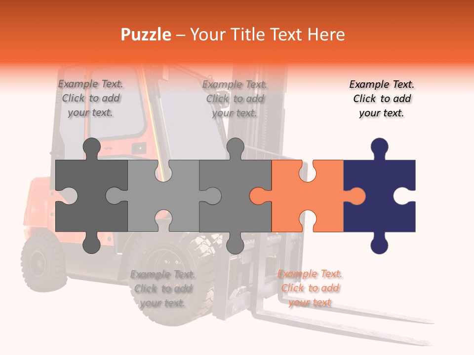 Forklift Isolated PowerPoint Template