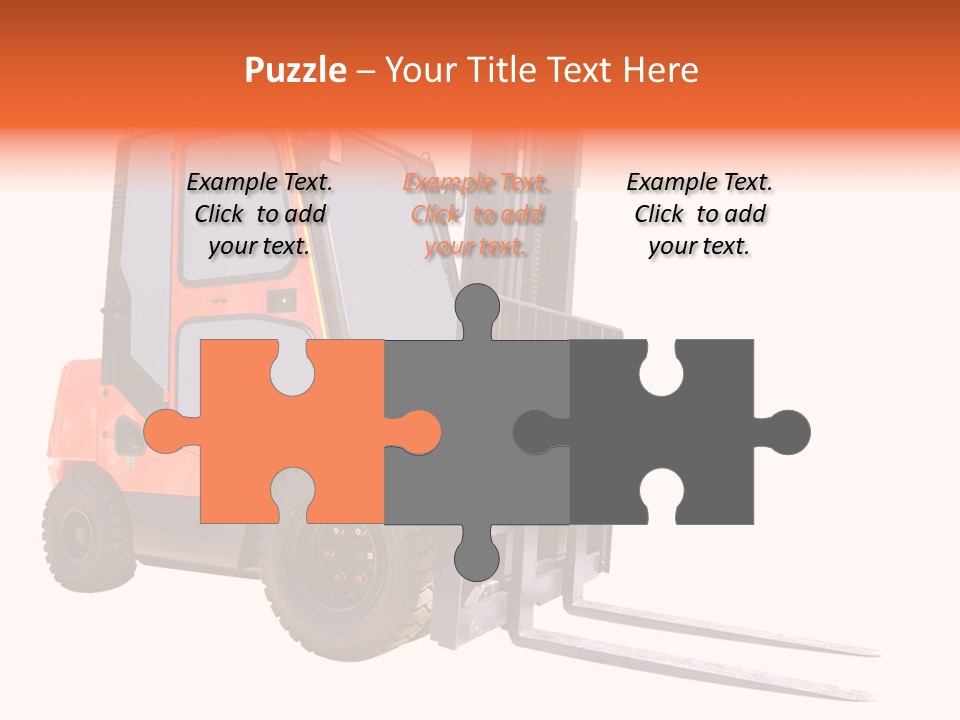 Forklift Isolated PowerPoint Template