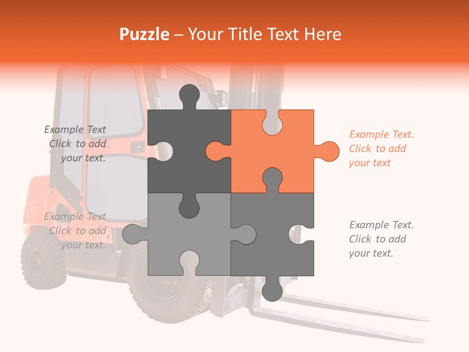 Forklift Isolated PowerPoint Template