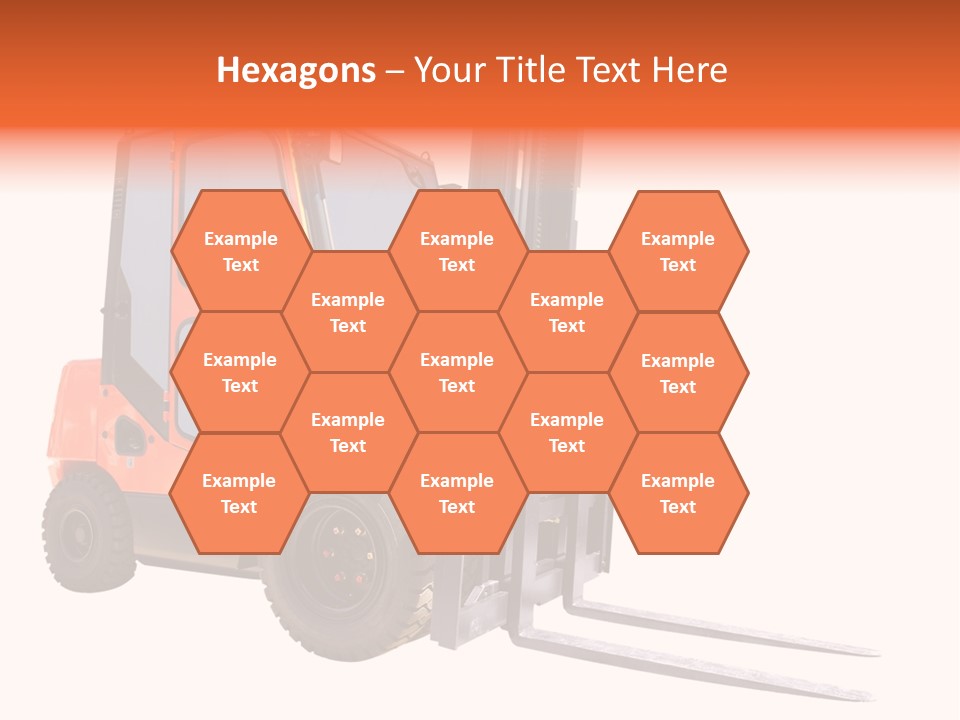 Forklift Isolated PowerPoint Template