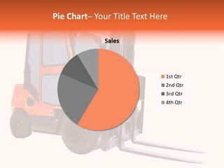 Forklift Isolated PowerPoint Template