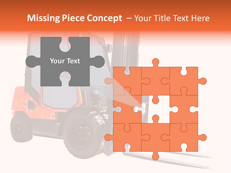 Forklift Isolated PowerPoint Template