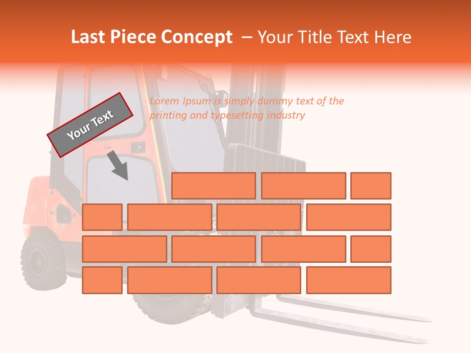 Forklift Isolated PowerPoint Template