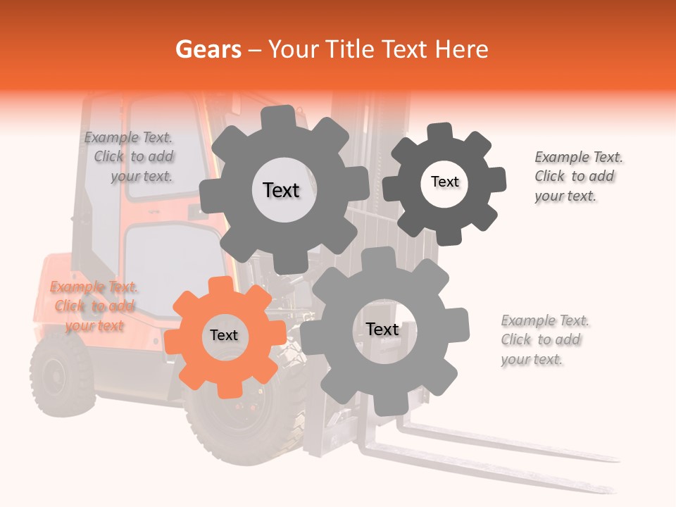 Forklift Isolated PowerPoint Template
