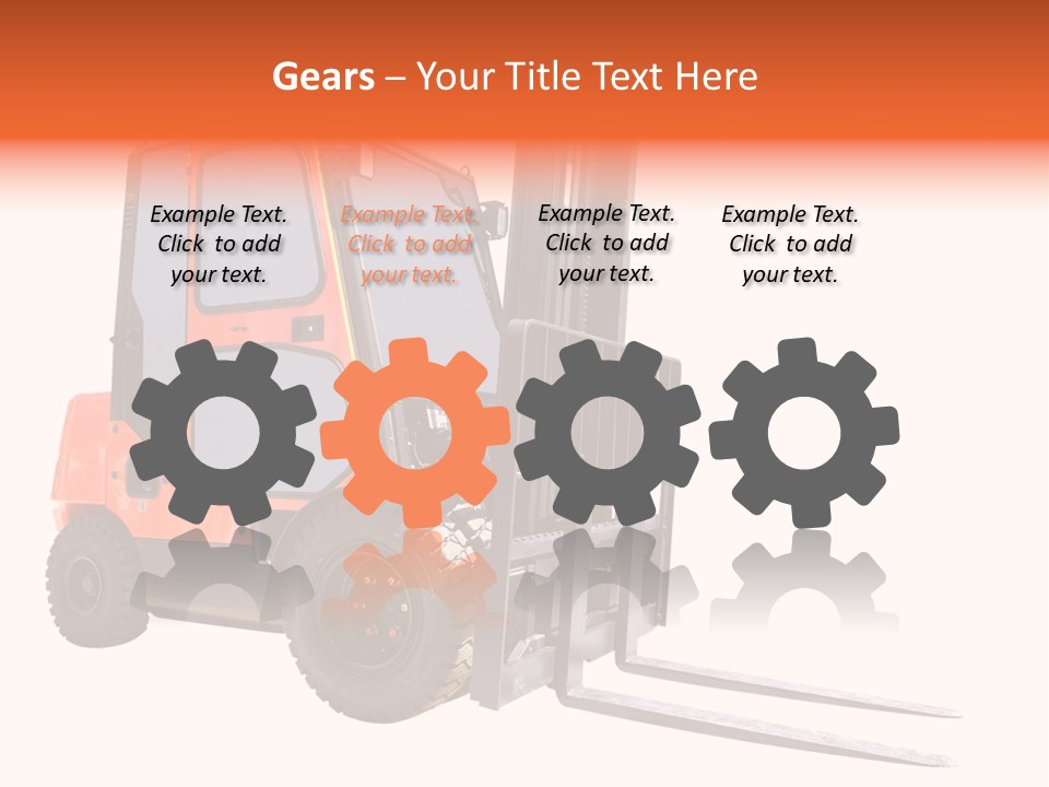 Forklift Isolated PowerPoint Template