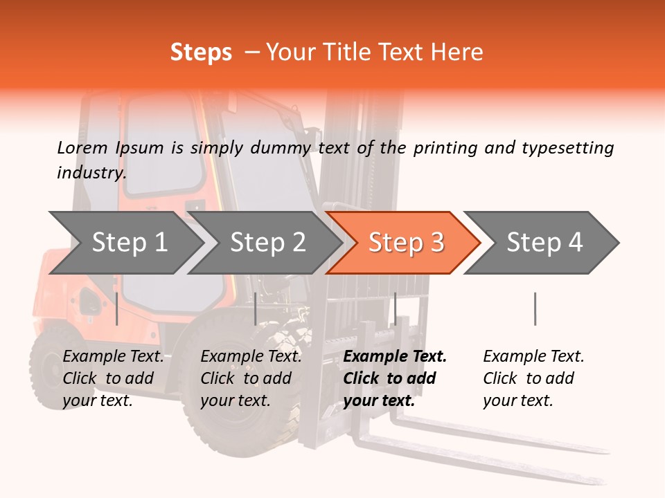 Forklift Isolated PowerPoint Template