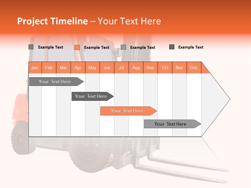 Forklift Isolated PowerPoint Template