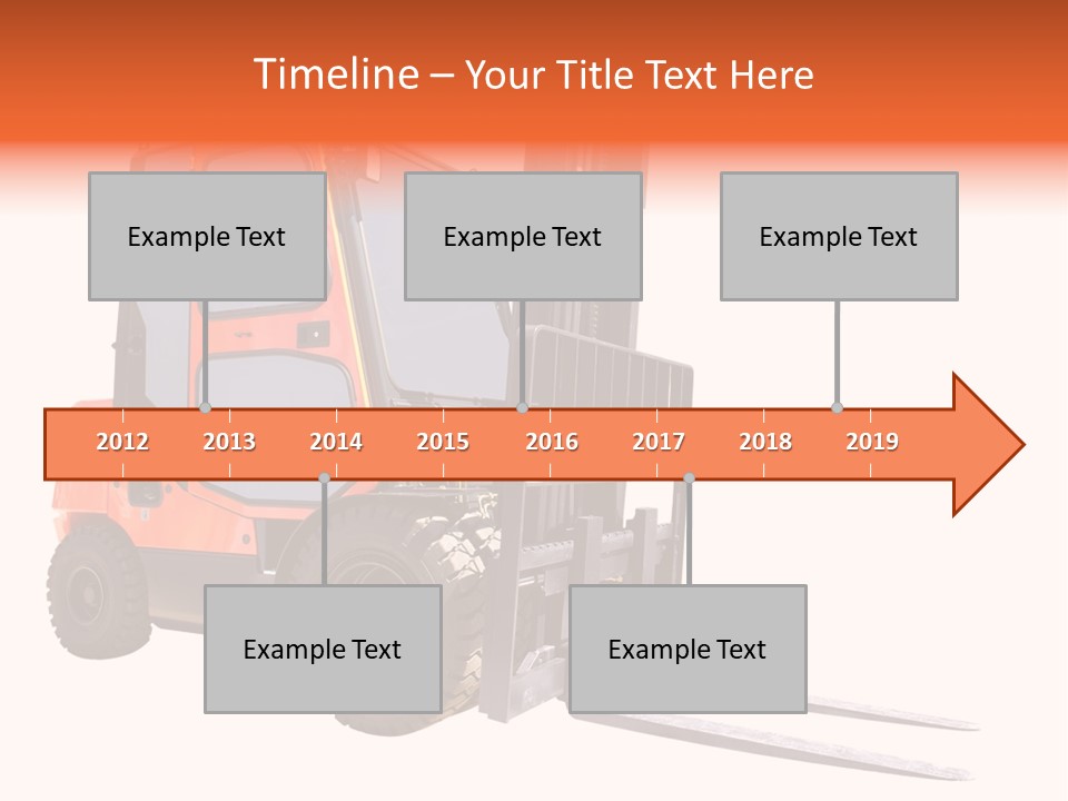 Forklift Isolated PowerPoint Template