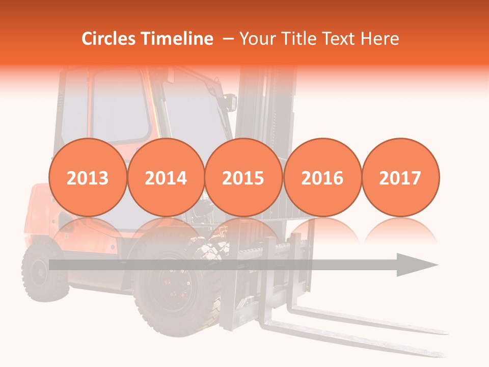 Forklift Isolated PowerPoint Template