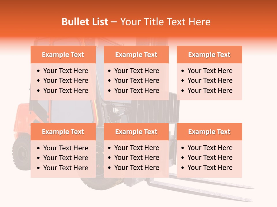 Forklift Isolated PowerPoint Template