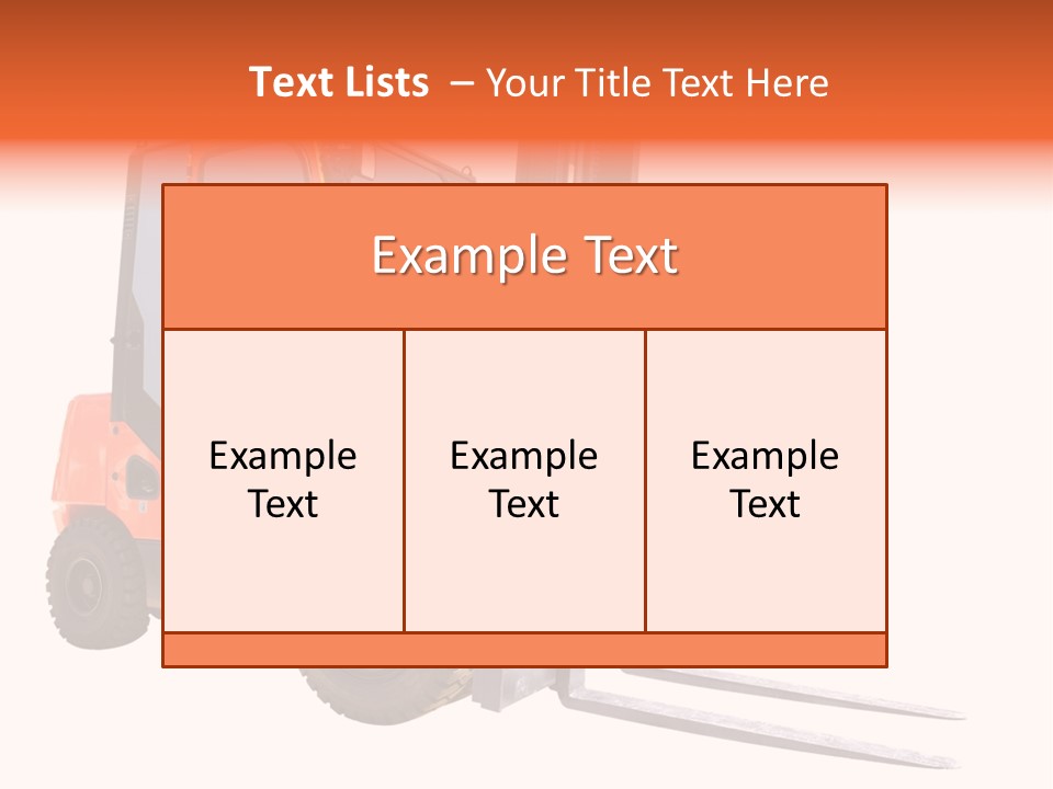 Forklift Isolated PowerPoint Template