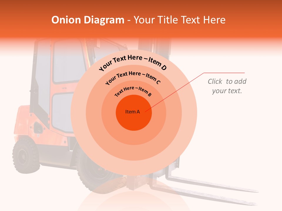 Forklift Isolated PowerPoint Template