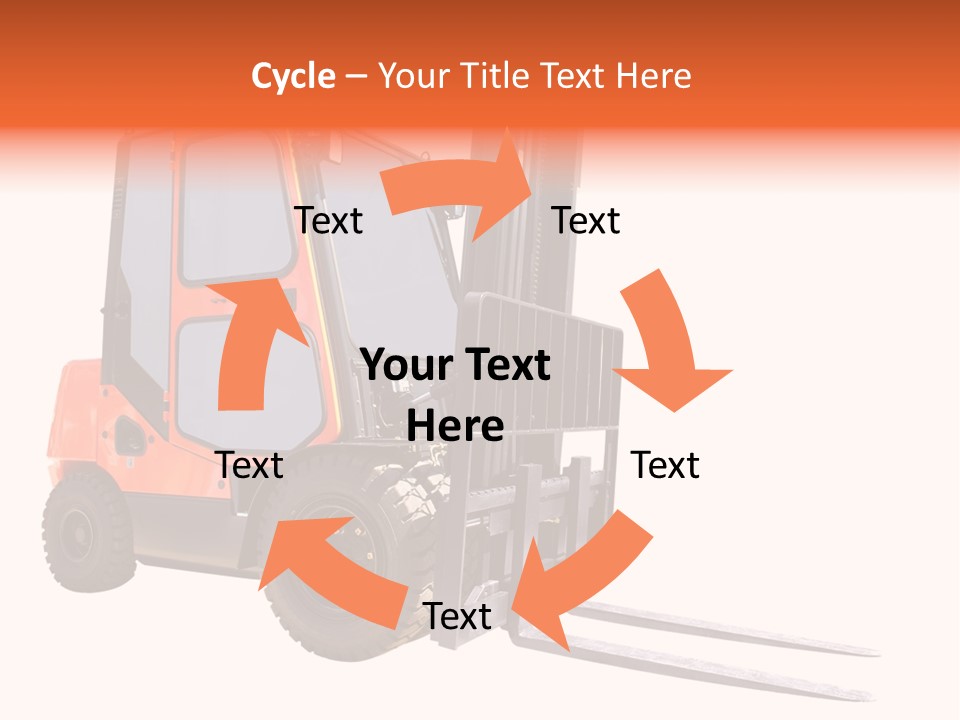 Forklift Isolated PowerPoint Template