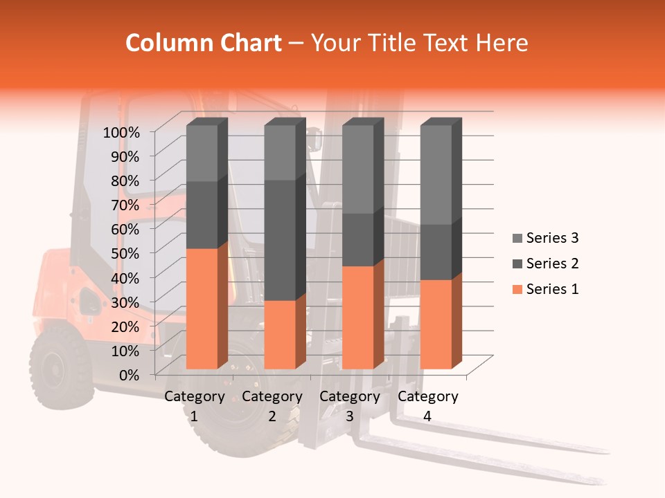 Forklift Isolated PowerPoint Template