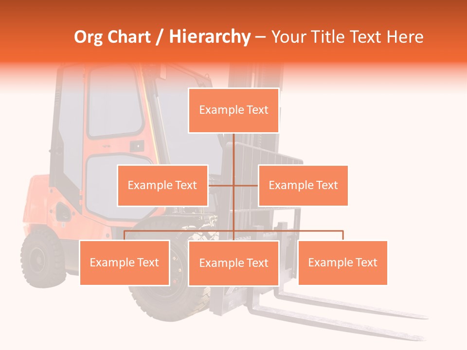 Forklift Isolated PowerPoint Template