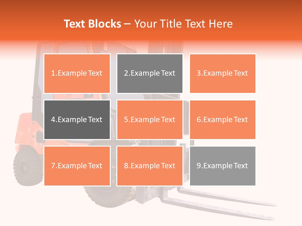 Forklift Isolated PowerPoint Template