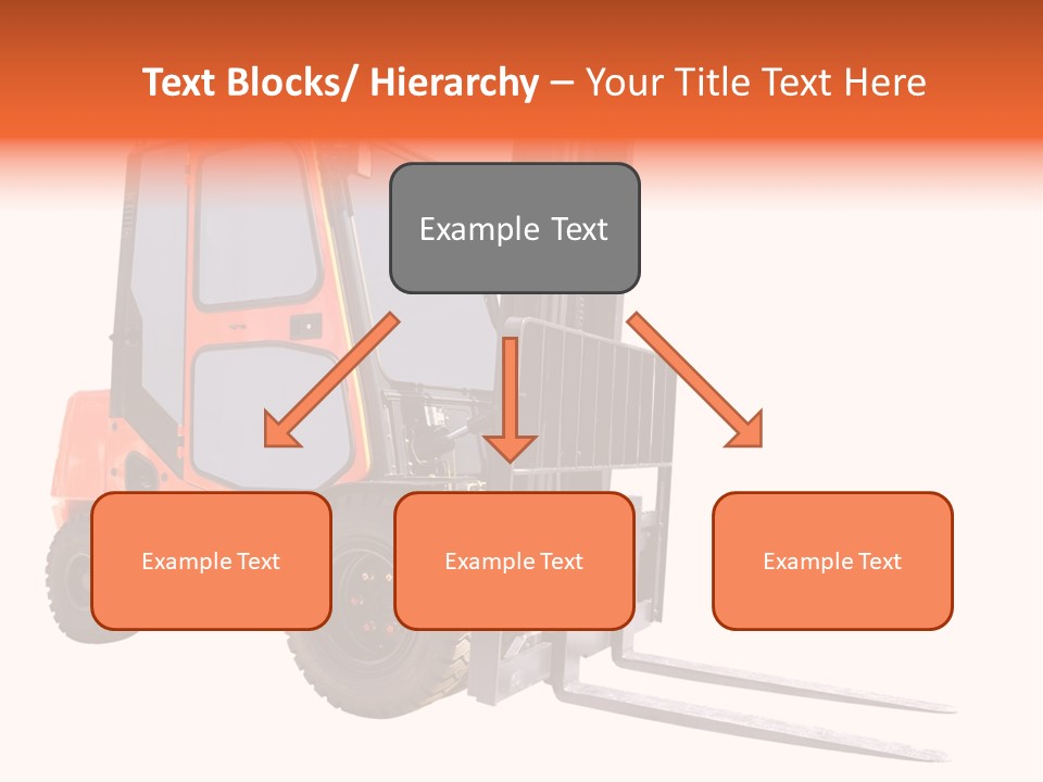 Forklift Isolated PowerPoint Template