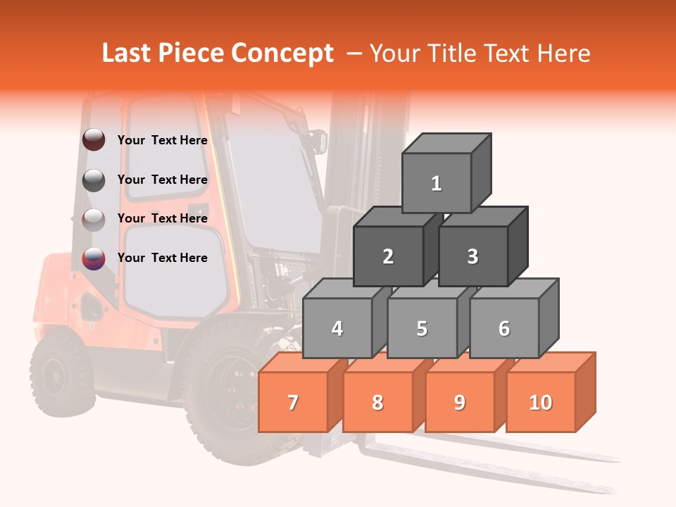 Forklift Isolated PowerPoint Template