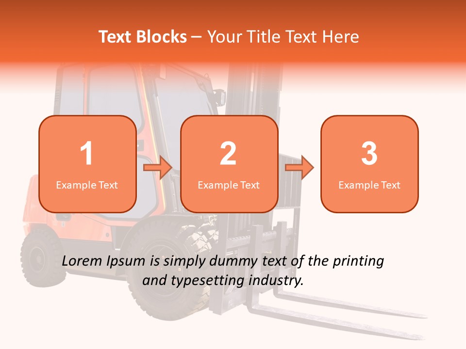 Forklift Isolated PowerPoint Template