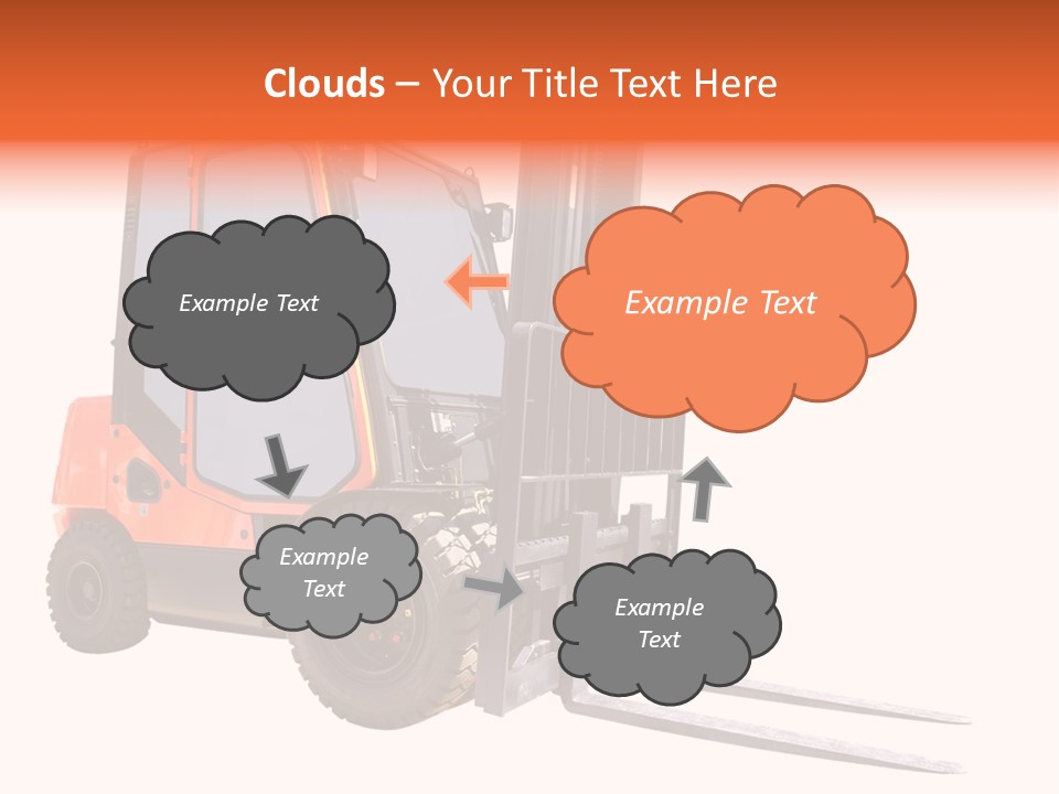 Forklift Isolated PowerPoint Template