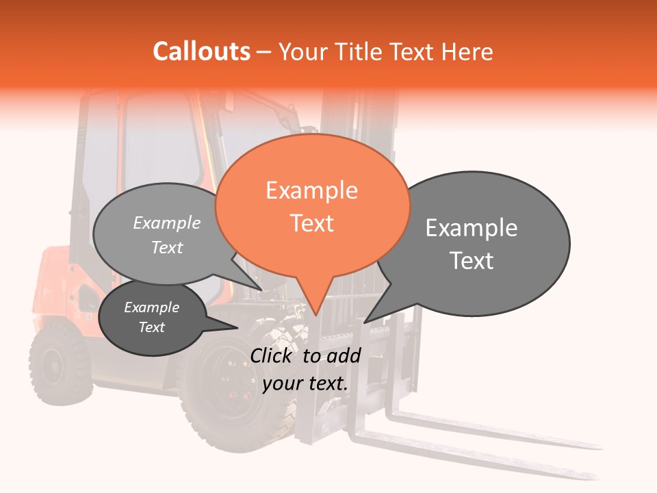 Forklift Isolated PowerPoint Template