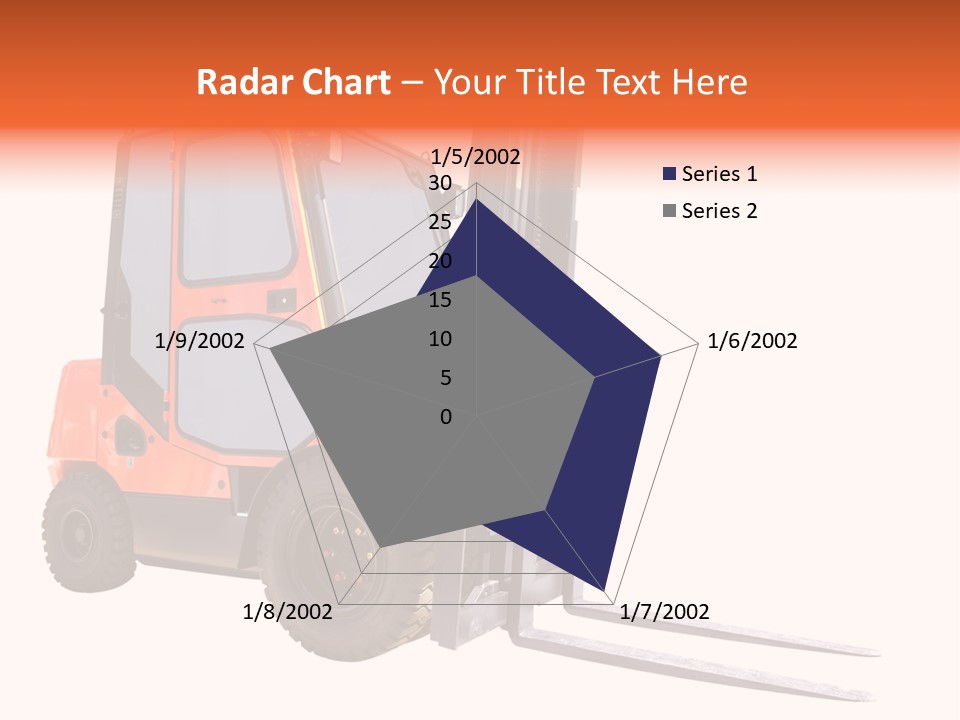 Forklift Isolated PowerPoint Template