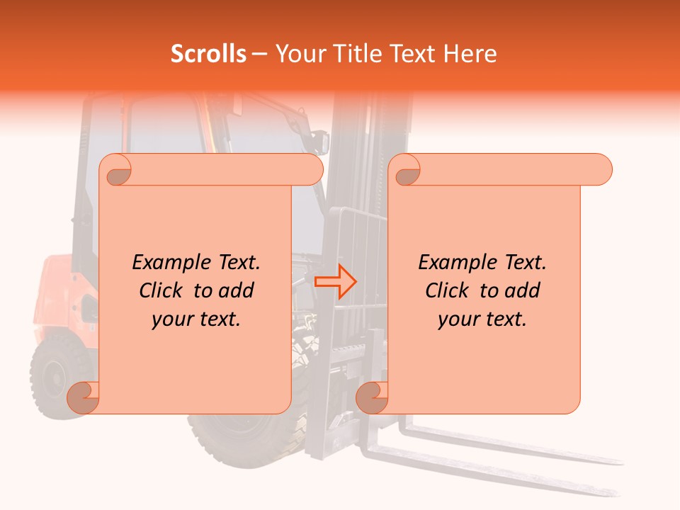 Forklift Isolated PowerPoint Template