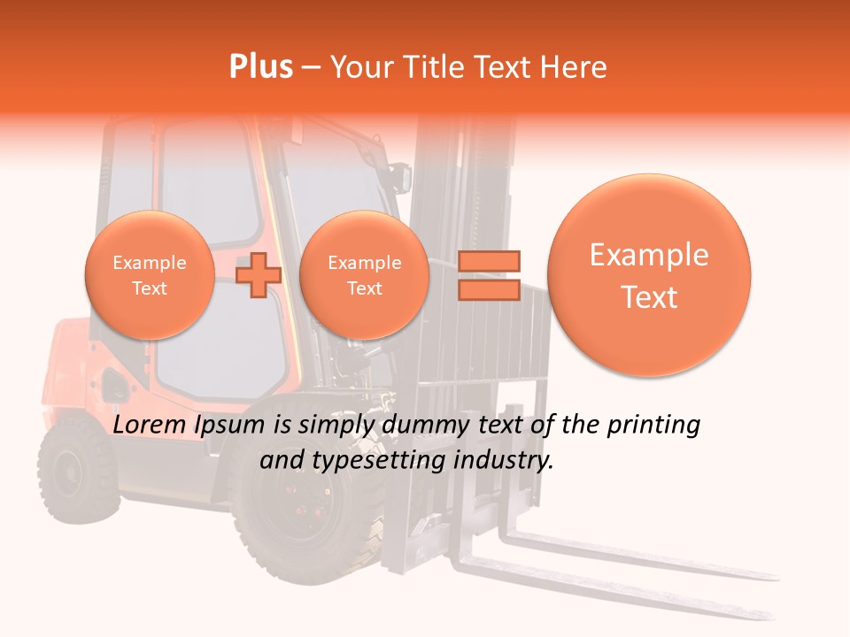 Forklift Isolated PowerPoint Template