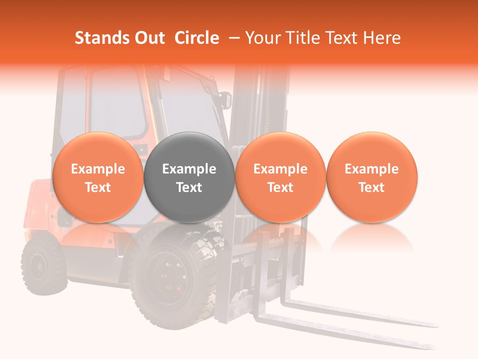 Forklift Isolated PowerPoint Template