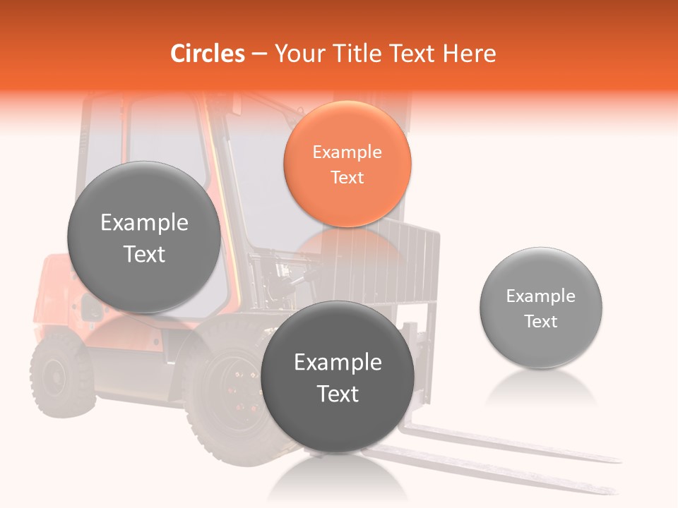 Forklift Isolated PowerPoint Template