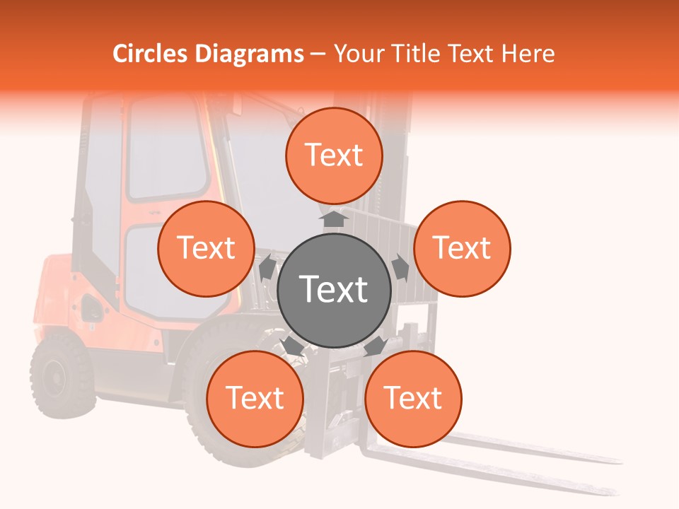 Forklift Isolated PowerPoint Template