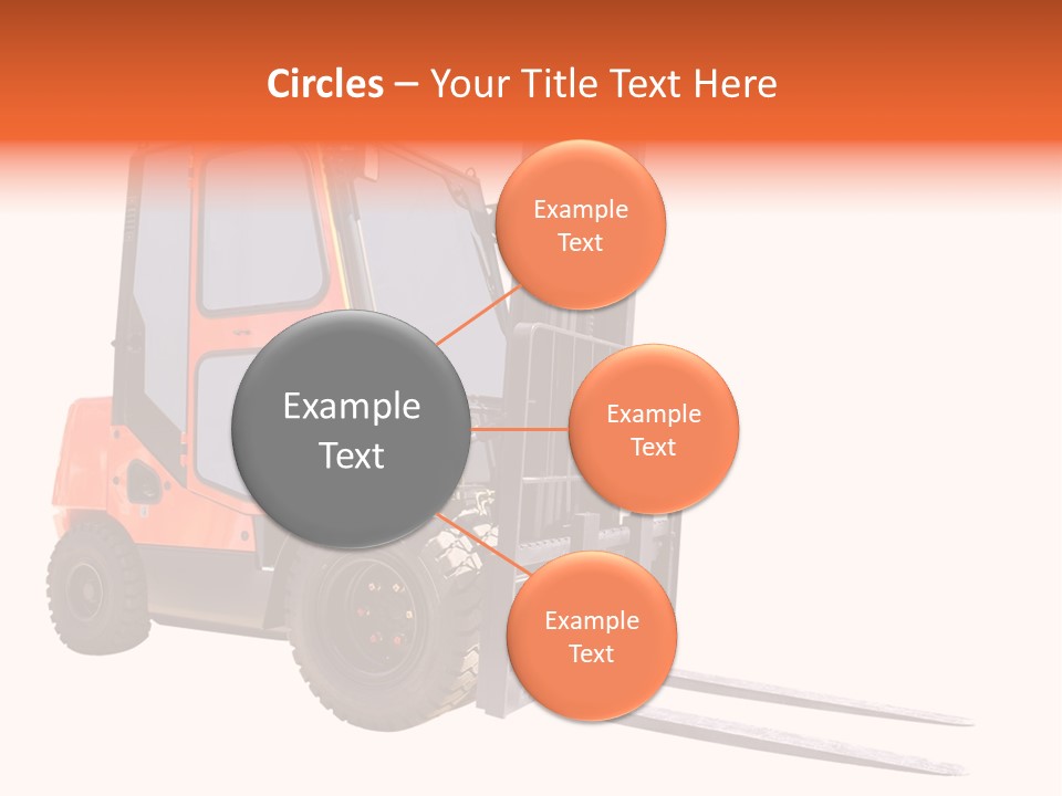 Forklift Isolated PowerPoint Template
