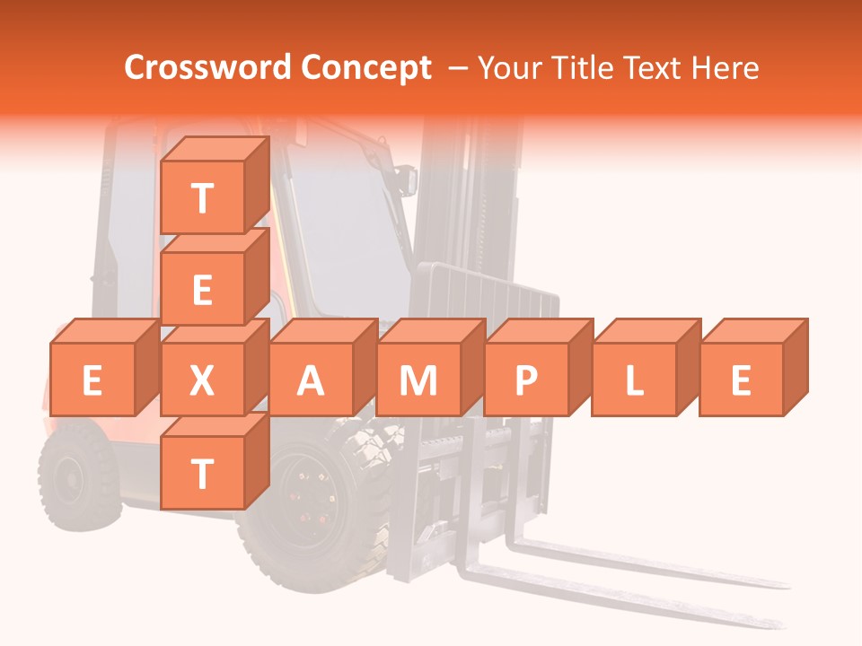 Forklift Isolated PowerPoint Template