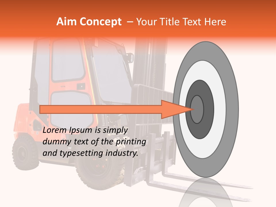 Forklift Isolated PowerPoint Template