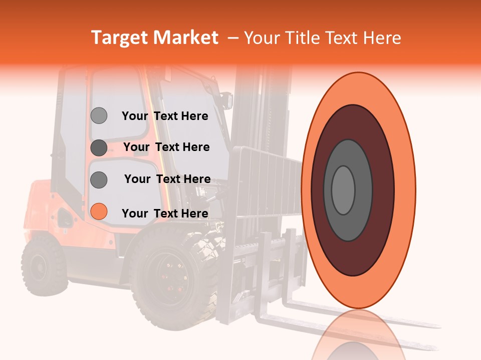 Forklift Isolated PowerPoint Template
