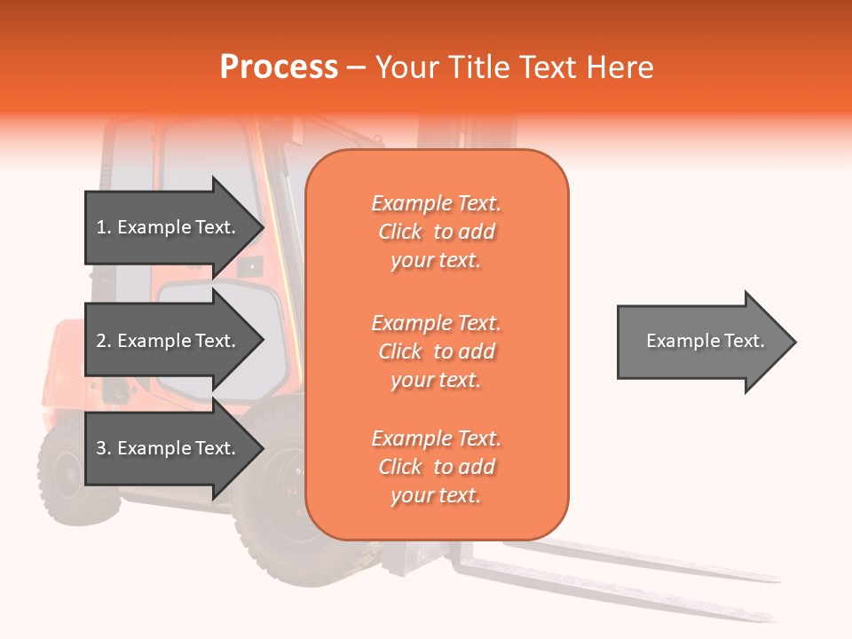 Forklift Isolated PowerPoint Template