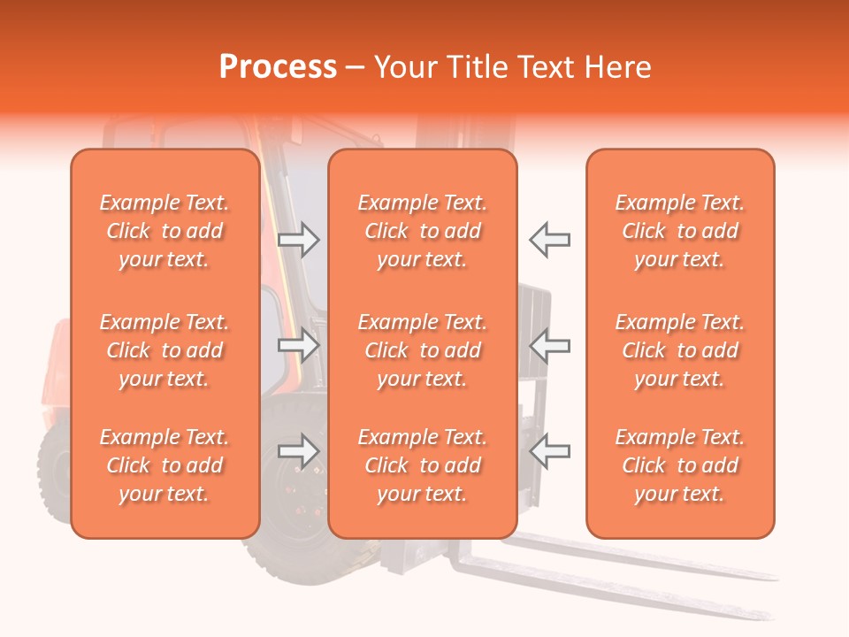 Forklift Isolated PowerPoint Template