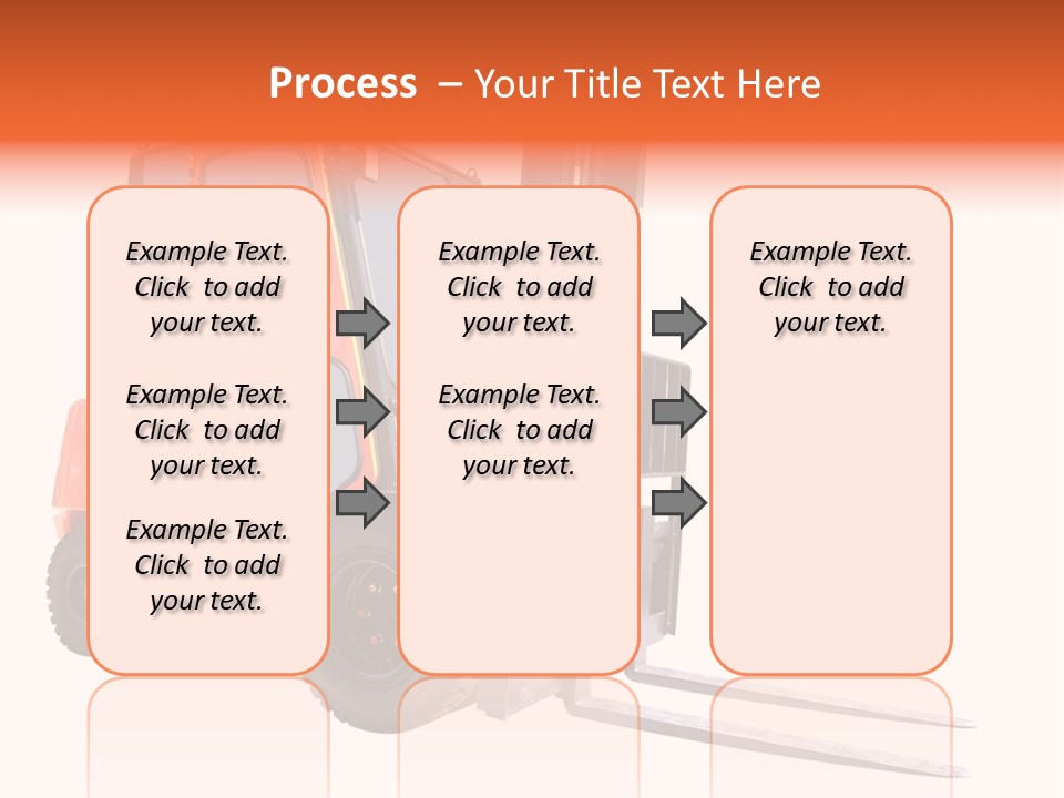 Forklift Isolated PowerPoint Template