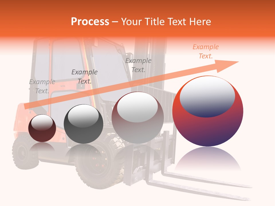Forklift Isolated PowerPoint Template
