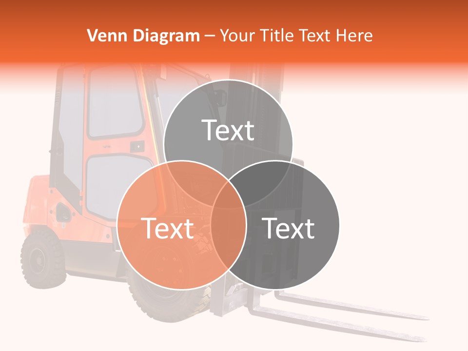 Forklift Isolated PowerPoint Template
