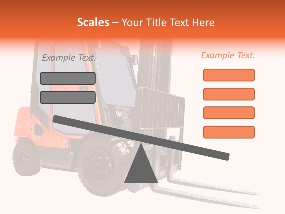 Forklift Isolated PowerPoint Template