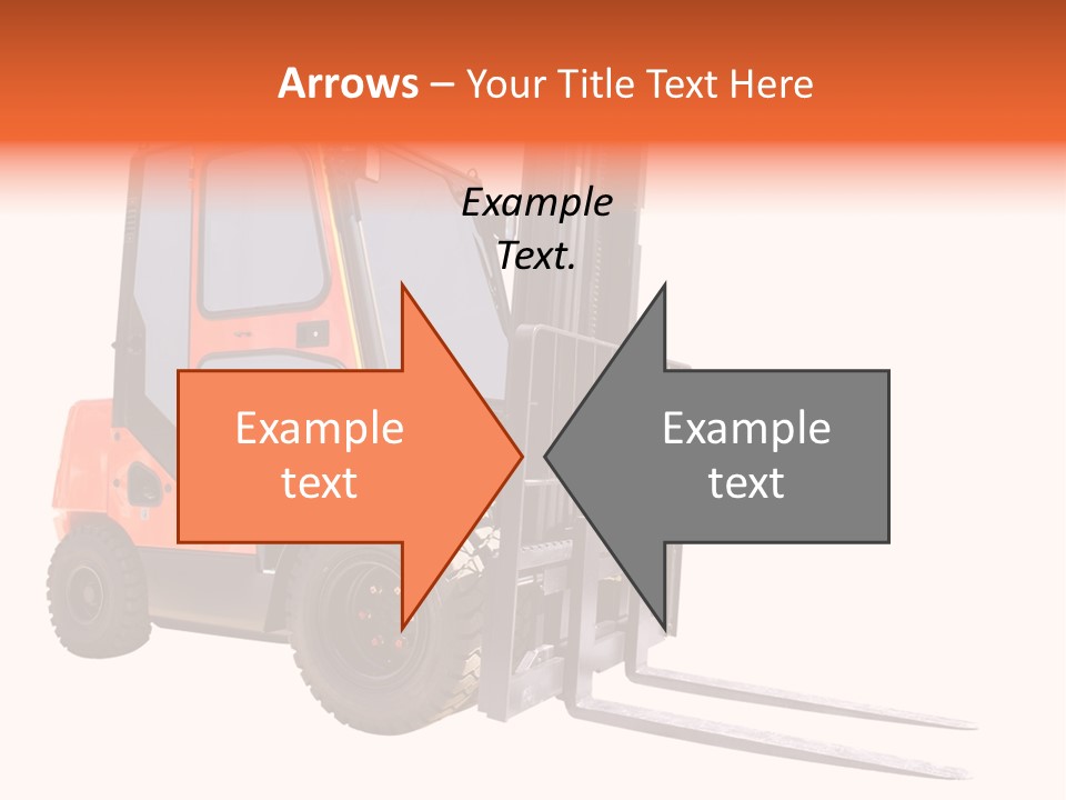 Forklift Isolated PowerPoint Template
