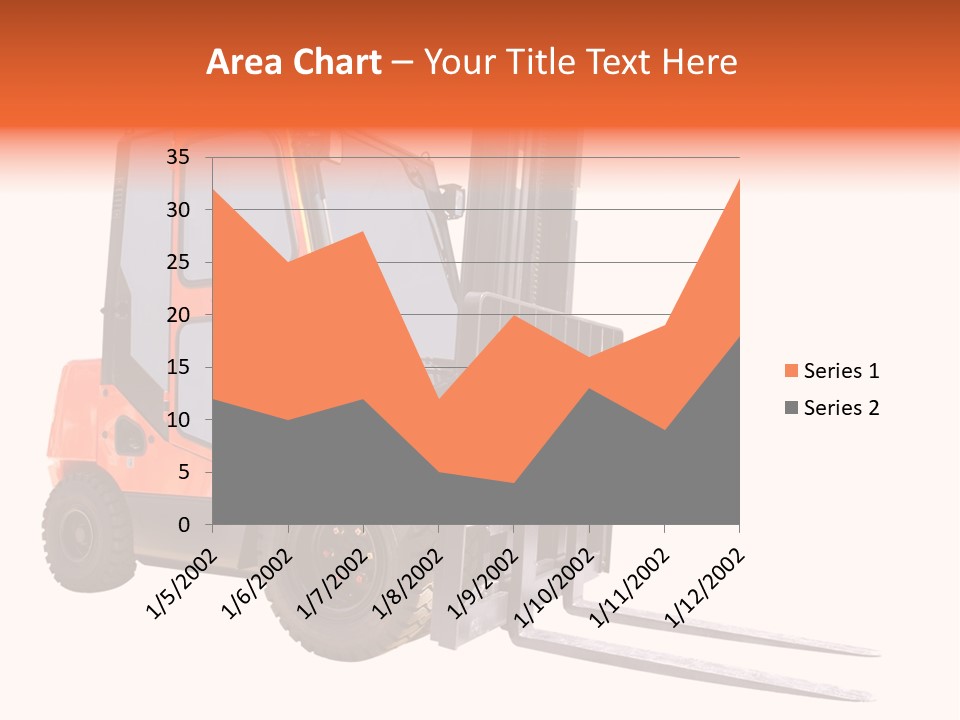 Forklift Isolated PowerPoint Template