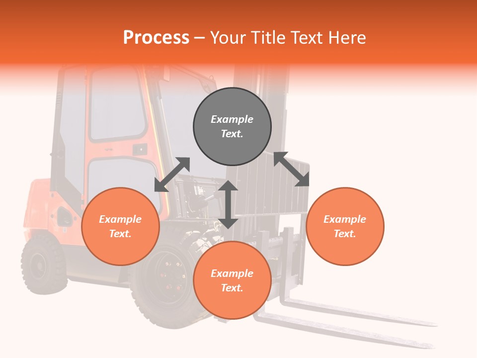 Forklift Isolated PowerPoint Template