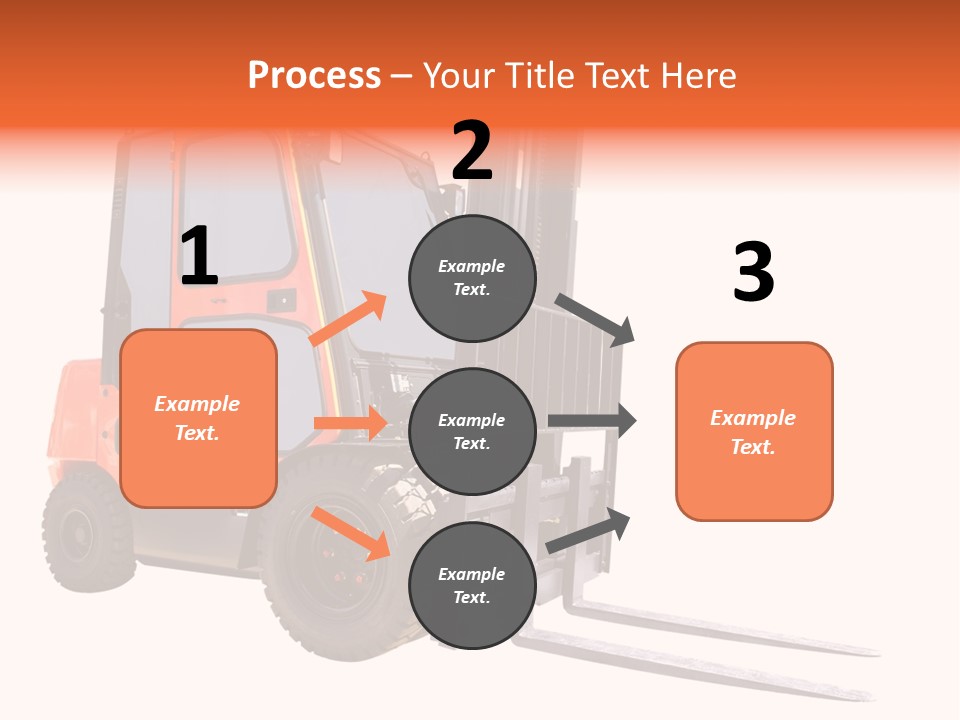Forklift Isolated PowerPoint Template